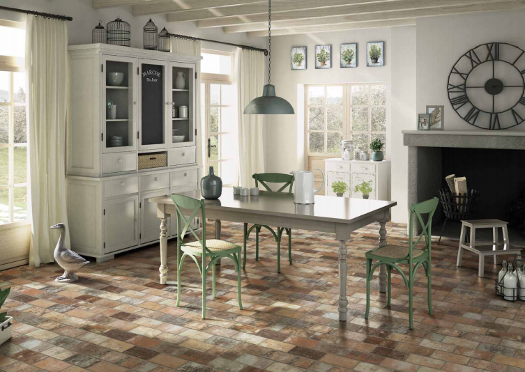 Brick Floor Tile Collection Creates A, Brick Paver Floor Tiles