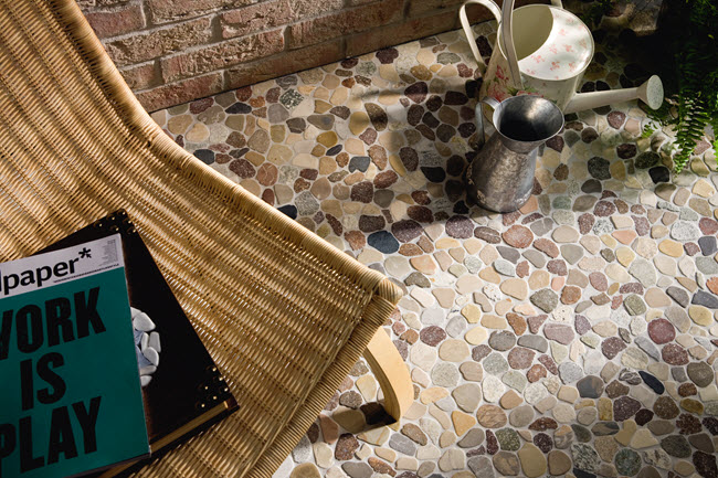 About Pebble Mosaics On Suncoast View, Flat Pebble Tile Shower Floor