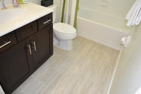 Big Tile Or Little How To Design, What Flooring Is Best For A Small Bathroom