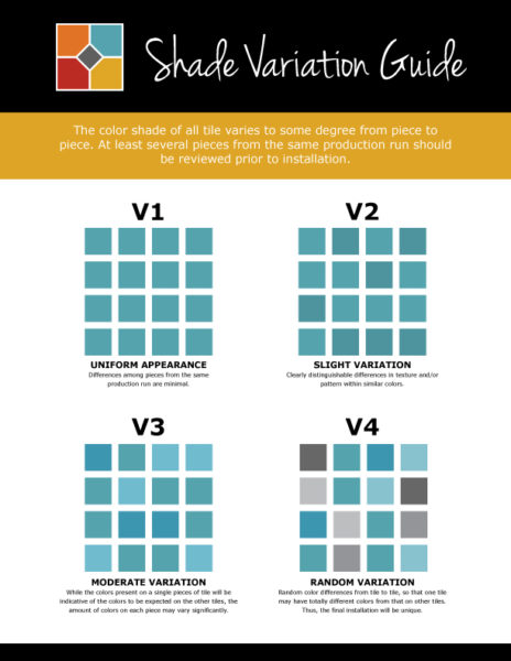 Tile Shade Variation Guide