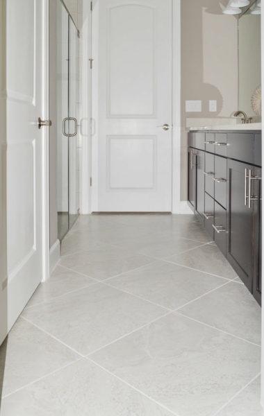 Big Tile Or Little How To Design, Large White Herringbone Tile Floor