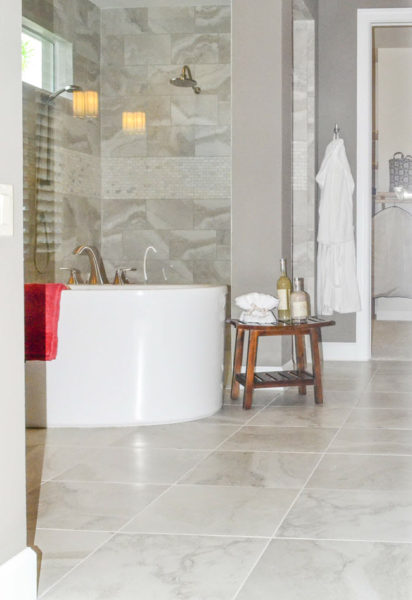 Big Tile Or Little How To Design, Rectangle Tile Floor Bathroom