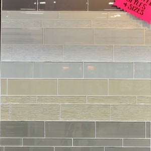 Subway Tile In Glass Travertine, Subway Tile Size